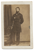 FULL STANDING PRE-WAR VIEW OF A MEMBER OF GENERAL JOSEPH E. JOHNSTON AND GENERAL JAMES LONGSTREET STAFF