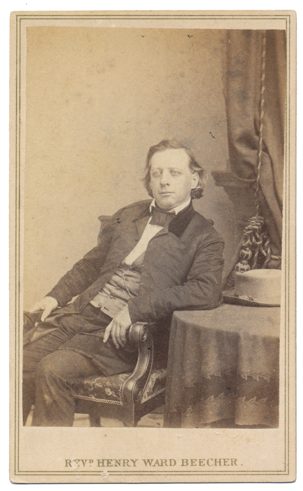 SEATED VIEW OF REV. HENRY WARD BEECHER