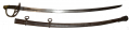 IMPORT MODEL 1840 CAVALRY SABER WITH SCABBARD NAMED TO 12TH ILLINOIS CAVALRY OFFICER
