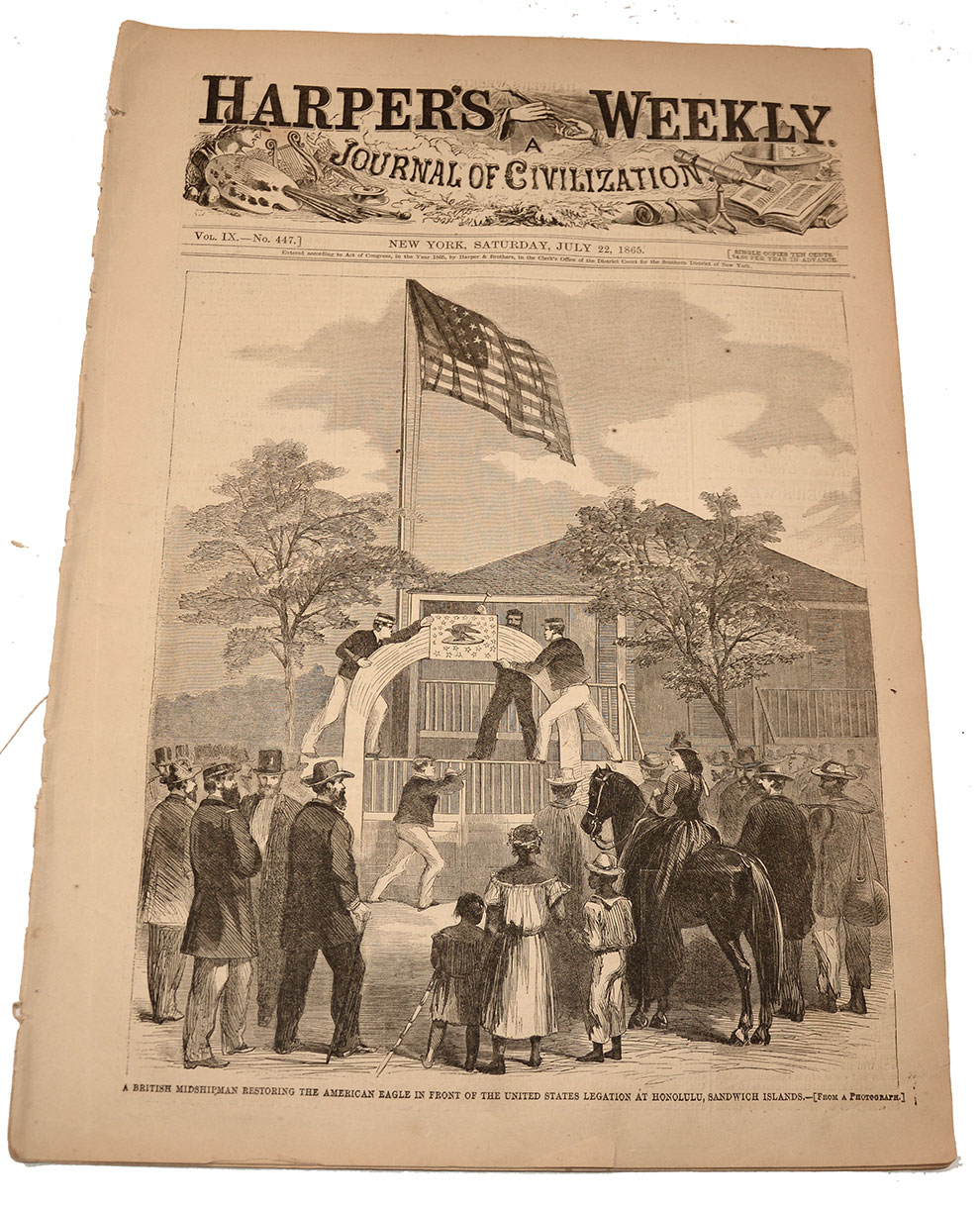 HARPER’S WEEKLY—JULY 22, 1865. [GETTYSBURG MONUMENT CONTENT—LINCOLN CONPIRATORS EXECUTION]. 