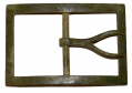 LARGE SIZE CLASSIC CONFEDERATE MOVABLE FORKED-TONGUE, “WISH-BONE,” FRAME BUCKLE