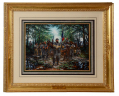 MAGNIFICENT ORIGINAL WATERCOLOR GOUACHE PAINTING BY ARTIST JOHN PAUL STRAIN – “THE ROAD TO FRONT ROYAL”