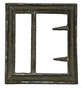 CONFEDERATE GUTTER-BACK FIXED-TONGUE FRAME BUCKLE