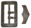 EXCAVATED US CAVALRY CARBINE SLING BUCKLE AND BELT TIP