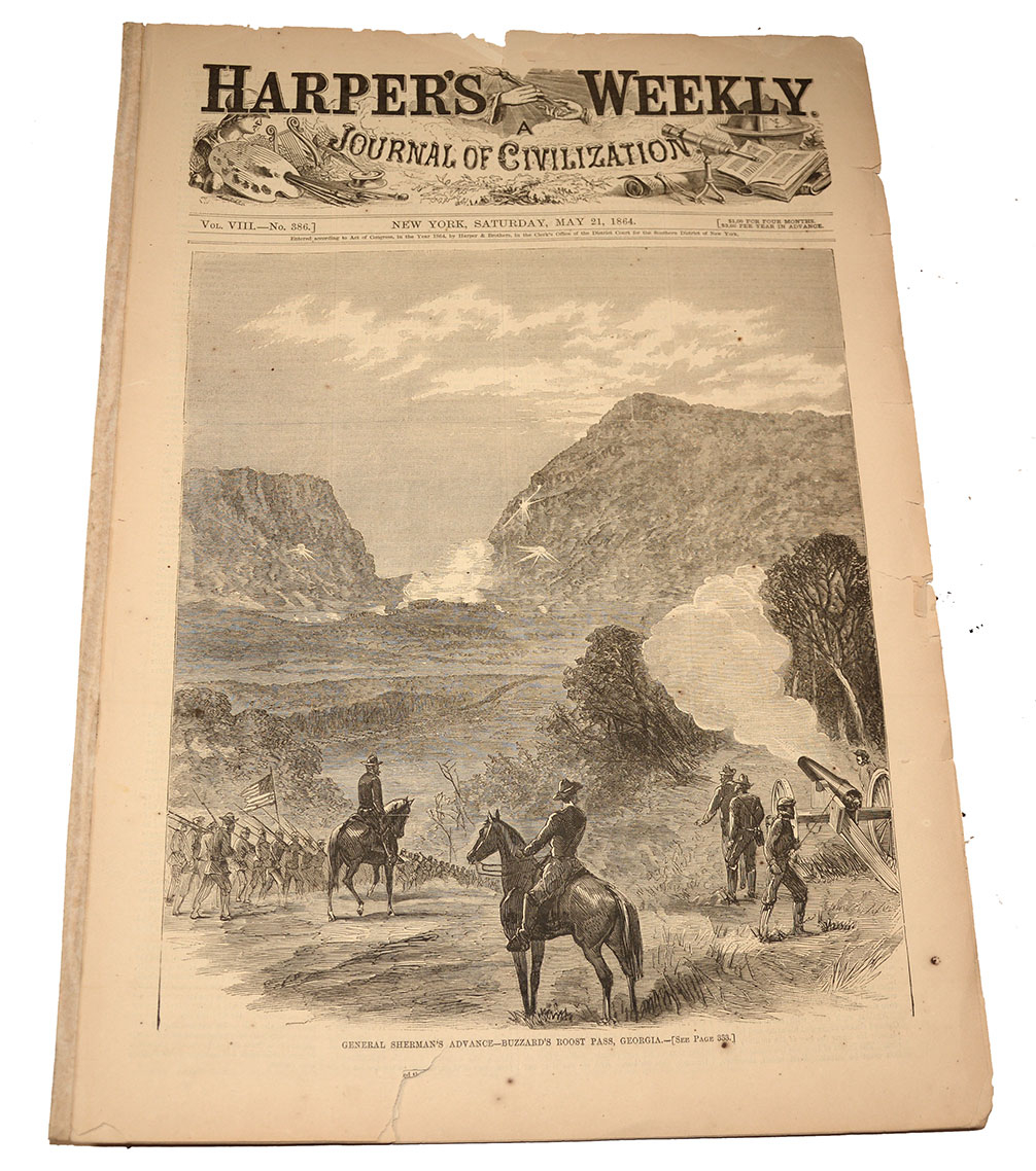 HARPER’S WEEKLY, SATURDAY, MAY 21, 1864 - SHERMAN’S ATLANTA CAMPAIGN/ FORT PILLOW
