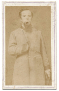 CDV OF UNIDENTIFIED CONFEDERATE MAJOR -- WINCHESTER BACKMARK