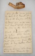 EXQUISITELY CARVED BONE CIGAR HOLDER BELONGING TO LIEUTENANT GENERAL ULYSSES S. GRANT, WITH PERIOD LETTER OF PROVENANCE TRACING ITS OWNERSHIP THROUGH 1916