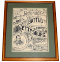 LITHOGRAPH BROADSIDE - ILLUSTRATED DESCRIPTION OF THE BATTLE OF GETTYSBURG BY D. WILLIAM HOLZWORTH