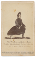 COMIC CDV OF JEFF DAVIS IN WOMAN’S CLOTHING DATED 1865