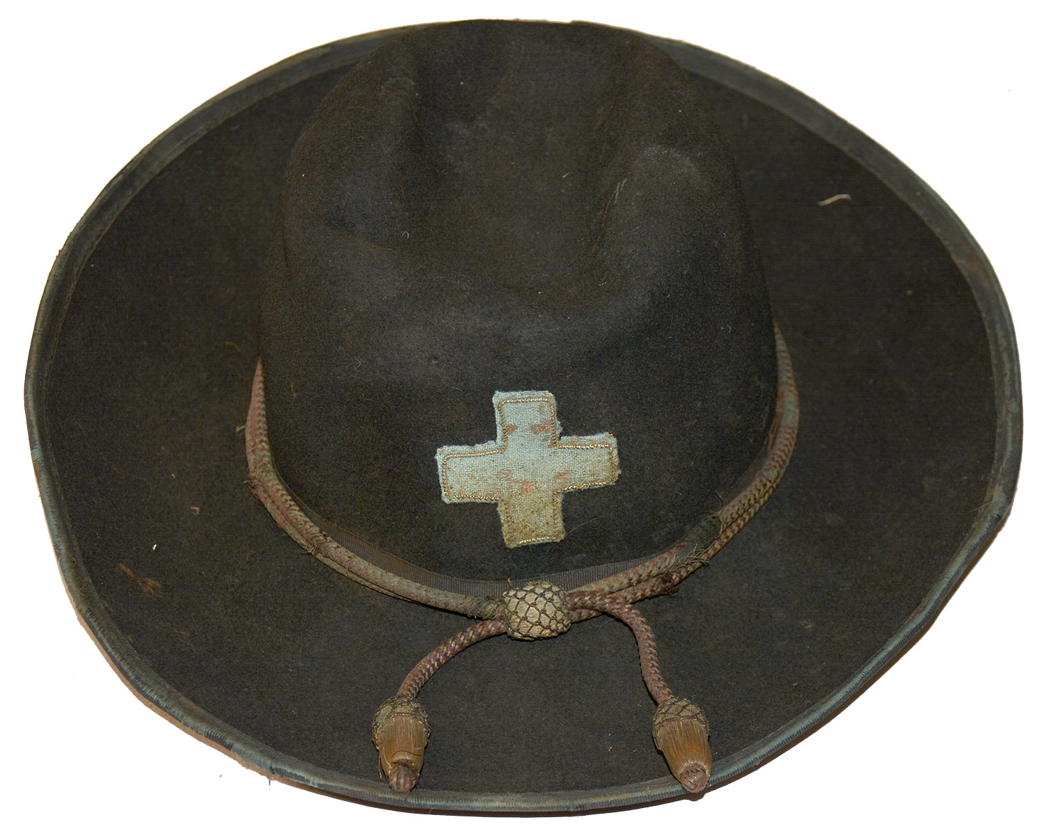 SLOUCH HAT WITH CORPS BADGE OF CAPT. J.G. PARR 139 PA, WIA COLD HARBOR & PETERSBURG, CITED FOR PERSONAL GALLANTRY, PROMOTED LT. COLONEL BREVETED COLONEL 