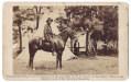OUTDOOR CDV BY BRADY OF CAPTAIN MOTT OF MOTT’S BATTERY ON HIS HORSE NAMED JEFF DAVIS – MOTT LATER SERVED IN THE EGYPTIAN ARMY