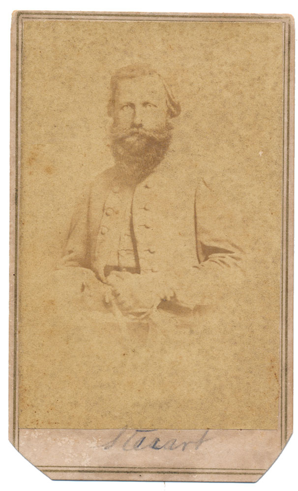 SEATED VIEW OF FAMOUS CONFEDERATE CAVALRY GENERAL JEB STUART BY ANTHONY