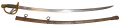 AMES MODEL 1860 CAVALRY SABER WITH SCABBARD, DATED 1864