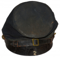 IDENTIFIED FORAGE CAP OF CHARLES H. GIBBS, 2nd MAINE CAVALRY, WITH REGIMENTAL NUMERAL, ALONG WITH LETTER OF PROVENANCE FROM HIS GREAT GRANDDAUGHTER