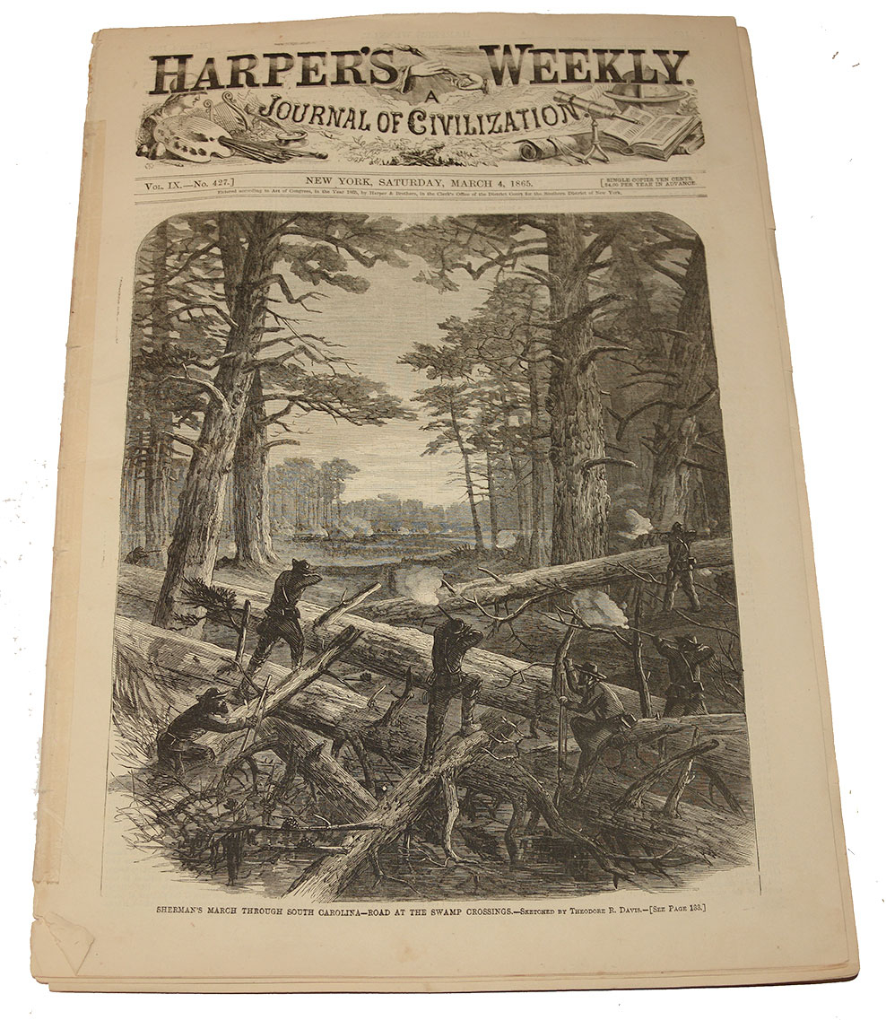 HARPER’S WEEKLY, MARCH 4, 1865 – SHERMAN IN CAROLINA