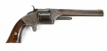SMITH AND WESSON No. 2 ARMY REVOLVER ID’D BY CARVING TO C.W. KNIFFIN, LIEUTENANT 49th MASS, WIA PORT HUDSON