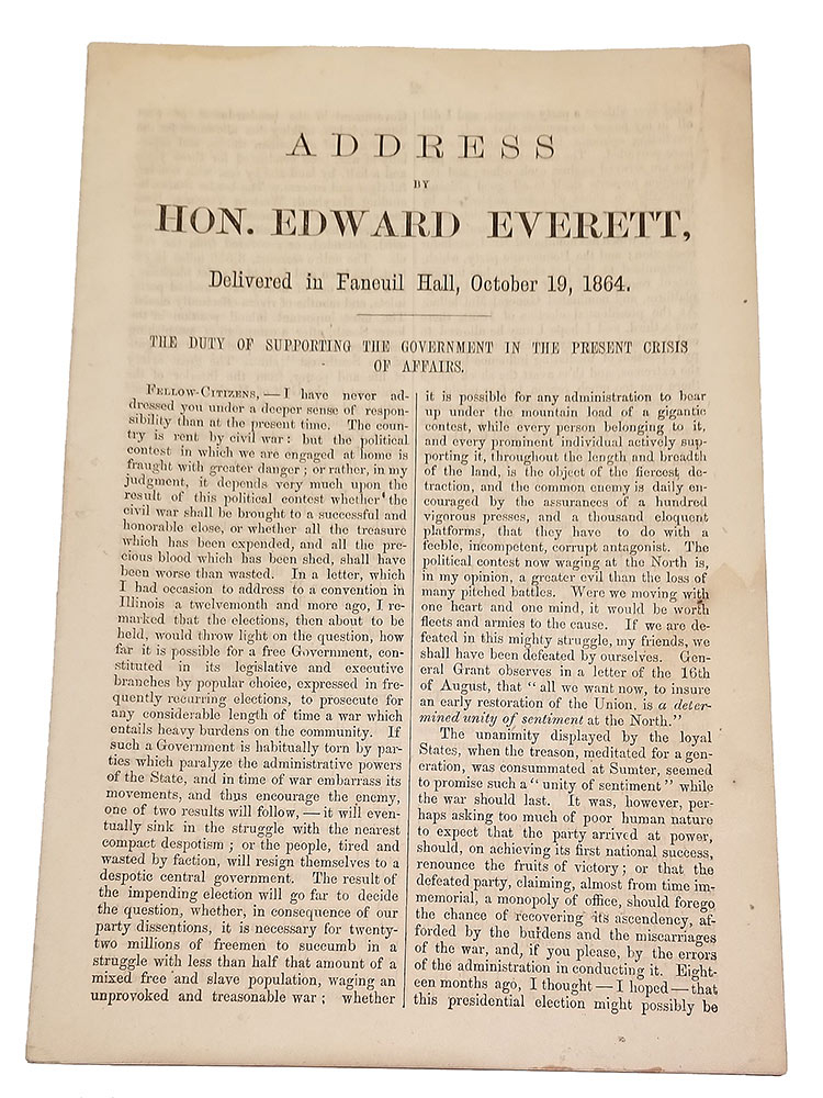 1864 ADDRESS BY HON.EDWARD EVERETT 
