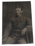 TINTYPE IMAGE OF SPANISH-AMERICAN WAR ERA SOLDIER