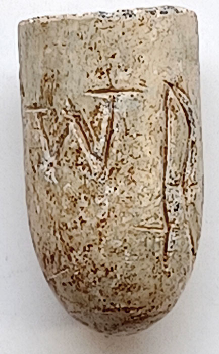 .577 CALIBER CARVED ENFIELD BULLET WITH INITIALS 