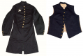 MASSACHUSETTS MEDAL OF HONOR RECIPIENT’S OFFICER’S UNIFORM COAT DRESSED OUT FOR MOURNING LINCOLN, WITH HIS MOURNING COCKADE, VEST, COMMISSIONS, LEDGERS, AND NOTES 