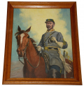CONFEDERATE GENERAL JOSEPH E. JOHNSTON PAINTING BY FAMED SUPERMAN / BATMAN ARTIST FRED RAY