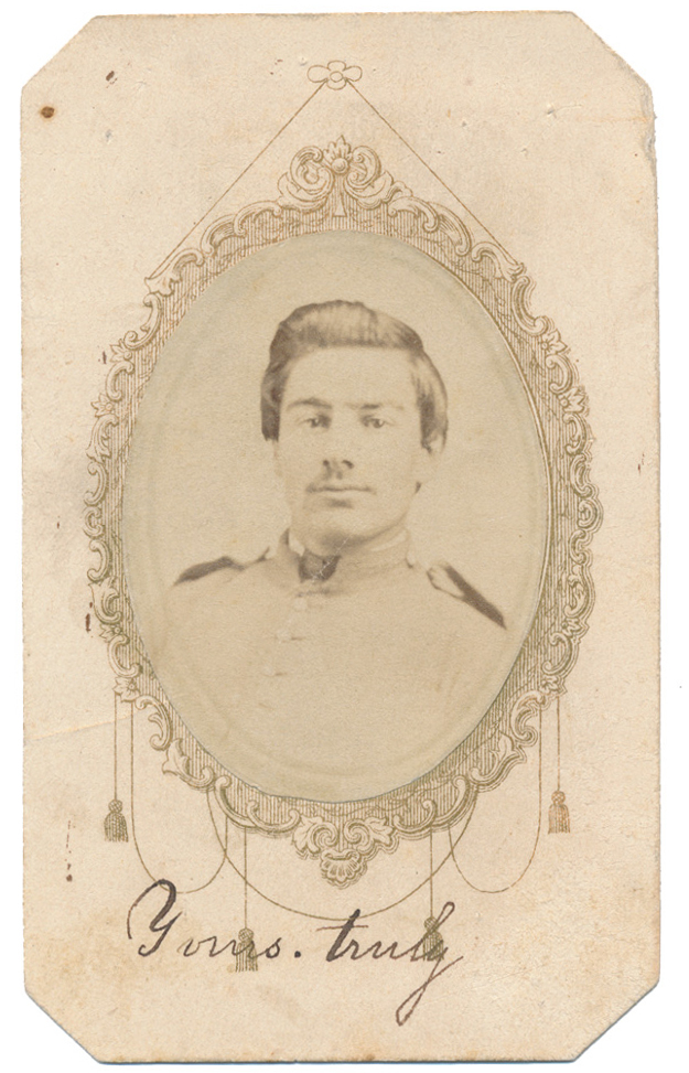 CDV OF PVT. JOHN WARD, 2ND KY. CAVALRY, POW