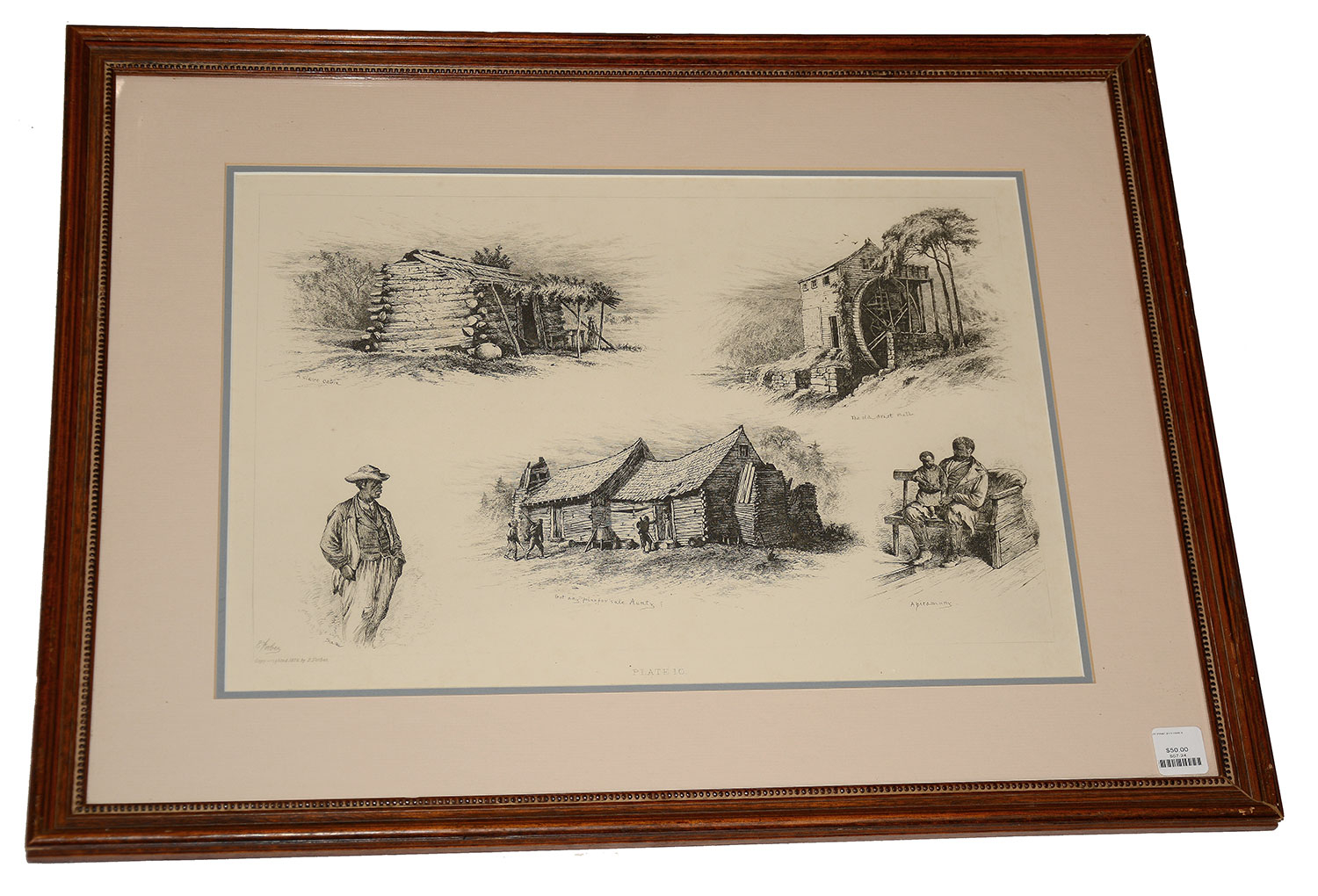 EDWIN FORBES ETCHING. PLATE #10, FROM VOL. ONE “LIFE STUDIES OF THE GREAT ARMY.” 