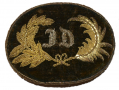 CIRCA 1850s EMBROIDERED MILITIA HAT INSIGNIA