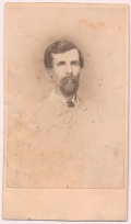 BUST VIEW OF 19TH MISSISSIPPI LIEUTENANT MOTTE LINDSAY / SERVED ON THE STAFF OF GENERAL CADMUS WILCOX AT GETTYSBURG