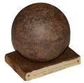 US 12-POUNDER SPHERICAL BORMANN CASE SHOT SHELL FROM G.A.R. POST #9, GETTYSBURG