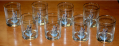 SET OF 8 BAR TUMBLERS FROM TROUT RUN RETREAT