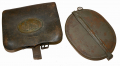US PATTERN 1861 CARTRIDGE BOX & US WORLD WAR ONE MESS KIT FOUND IN A HOUSE IN MORRIS NEW YORK