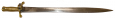 RARE BAYONET FOR THE MODEL 1847 SAPPERS & MINERS MUSKETOON