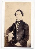 CDV OF UNIDENTIFIED CONFEDERATE OFFICER, NEW ORLEANS BACKMARK