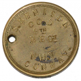 “WAR OF 1861” IDENTIFICATION DISK OF 9TH NEW HAMPSHIRE SOLDIER