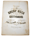 THE ROCKY HILLS OF GETTYSBURG - SHEET MUSIC