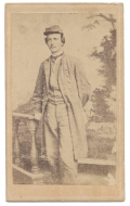 CDV OF UNIDENTIFIED CONFEDERATE OFFICER, NEW ORLEANS BACKMARK