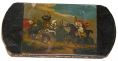 EYEGLASS CASE WITH HAND PAINTED HUNT SCENE