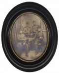 ALBUMEN PHOTO OF FOUR PRUSSIAN FUSILIERS