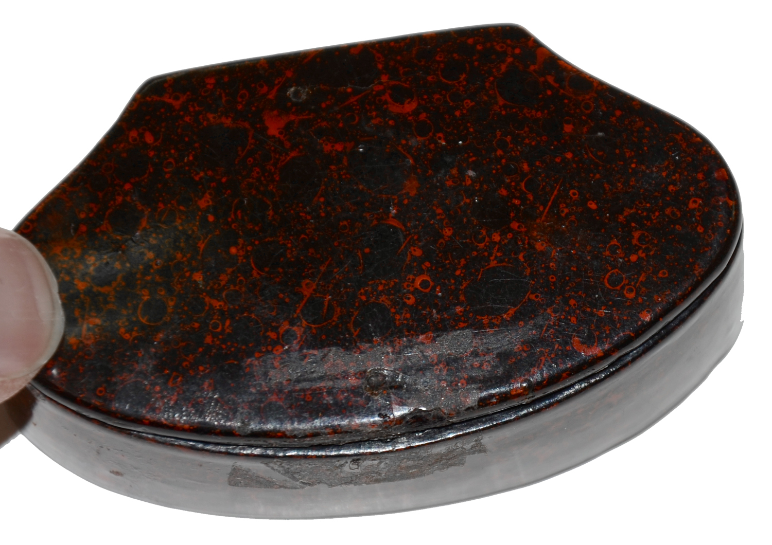 19TH CENTURY PAPER MACHE SNUFF BOX