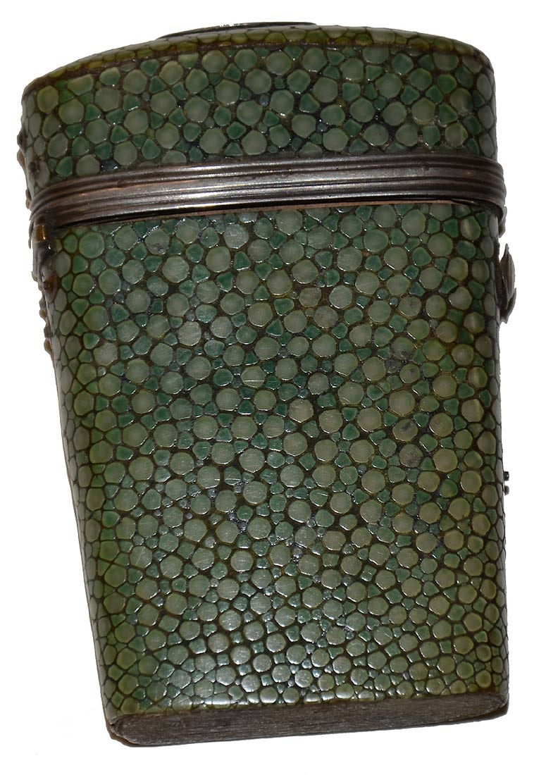 INSCRIBED CASED SET OF SIX LANCETS FOR BLOODLETTING CA. 1785-1800