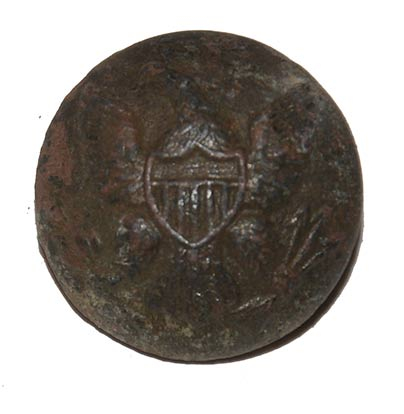 US GENERAL SERVICE EAGLE COAT BUTTON RECOVERED AT CULP’S HILL, GETTYSBURG – KEN BREAM COLLECTION