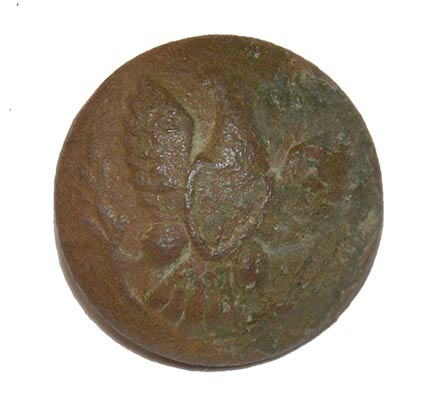 US GENERAL SERVICE EAGLE COAT BUTTON RECOVERED AT CULP’S HILL, GETTYSBURG – KEN BREAM COLLECTION