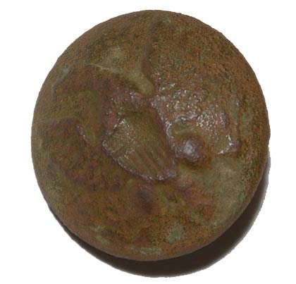 US GENERAL SERVICE EAGLE COAT BUTTON RECOVERED AT CULP’S HILL, GETTYSBURG – KEN BREAM COLLECTION