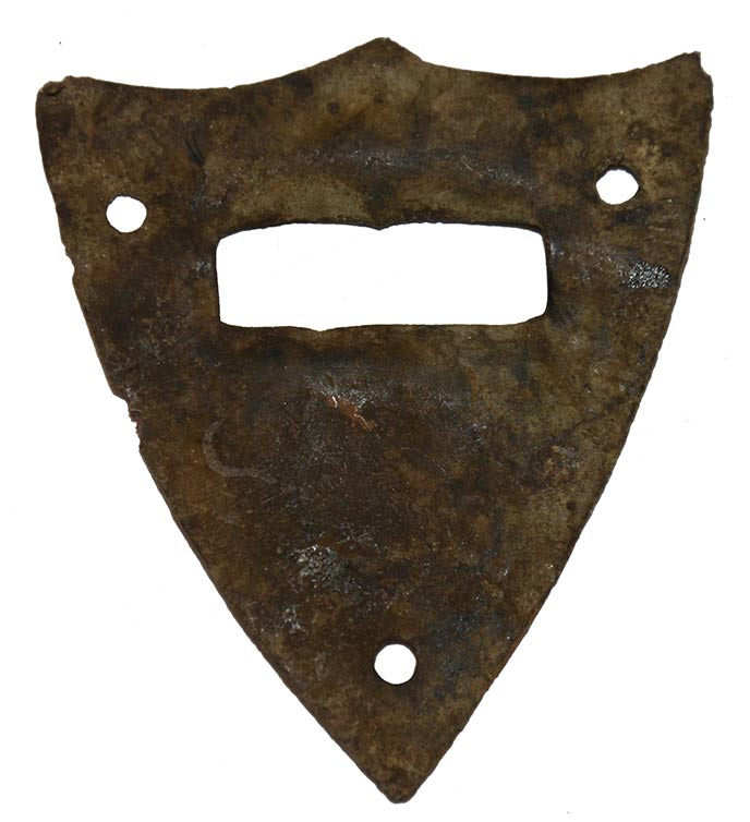 RELIC US/CS SADDLE SHIELD FROM FREDERICKSBURG