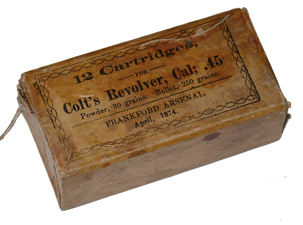UNOPENED PACK OF CARTRIDGES FOR THE .45 CALIBER, MODEL 1873, COLT ARMY REVOLVER  
