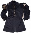 REGULATION CAP, FROCK COAT, AND VEST OF REGIMENTAL ADJUTANT AND CAPTAIN EBEN RICHARDS, 7th ENROLLED MISSOURI MILITIA OF ST. LOUIS 1862-1864 IN SUPER CONDITION 