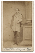 CDV FULL STANDING VIEW OF CAPTAIN ASA ROGERS JR. OF THE 1ST VIRGINIA CAVALRY - BY REES