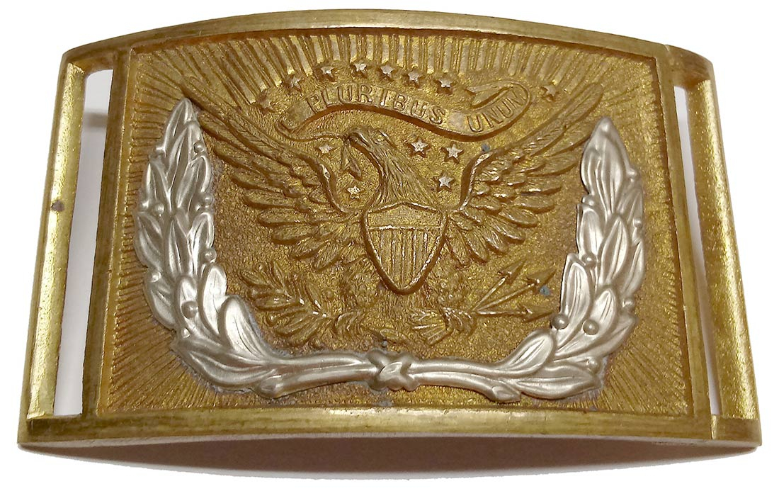 NCO EAGLE WAISTBELT PLATE AND KEEPER OF SERGT. C.E. DEARING, 16th MAINE