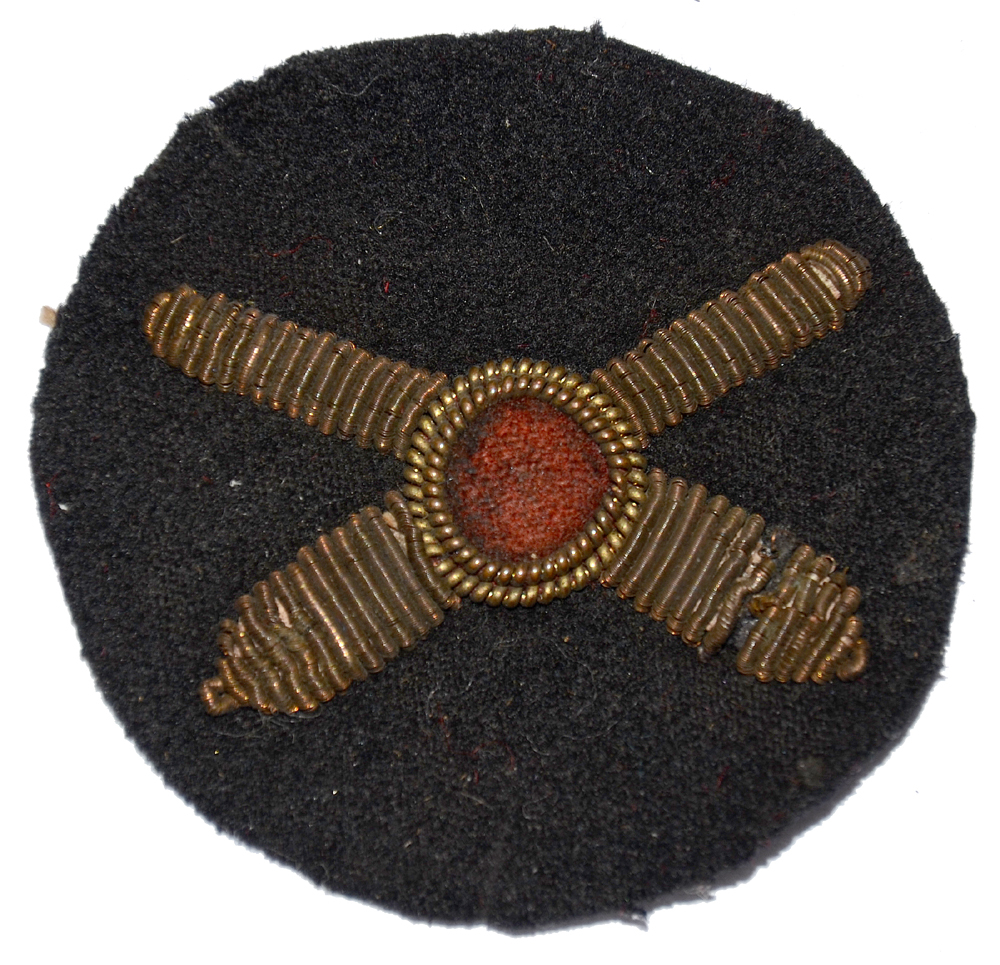 CIVIL WAR OFFICER’S ARTILLERY HAT INSIGNIA